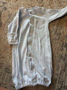 Kissy Kissy Light Blue and White Striped Sleep Sack